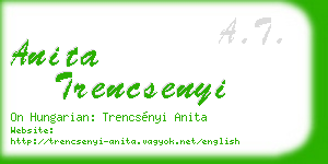 anita trencsenyi business card